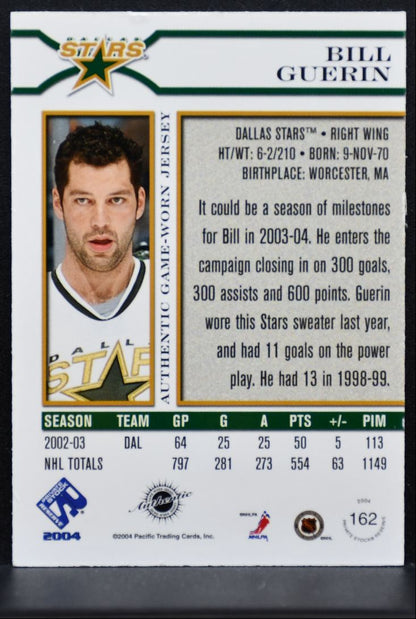 2003-04 Pacific Private Stock Reserve Jersey Bill Guerin 0210/1000 Jersey 2035