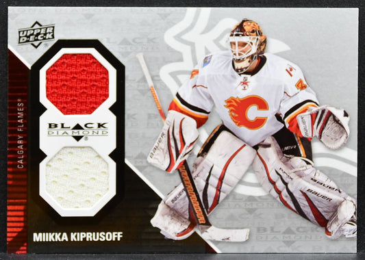 2011-12 UD Black Diamond Dual Jerseys Miikka Kiprusoff Flames Jersey 3172