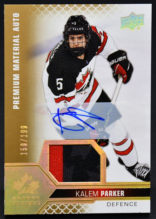 2022-23 UD Team Canada Juniors Premium Material Auto Jenner 34 Auto /199 Patch