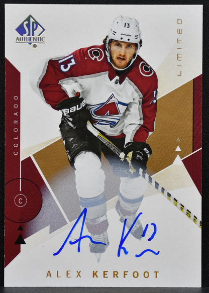 2018-19 SP Authentic Limited Auto Alex Kerfoot 66 Colorado Avalanche Auto 9381