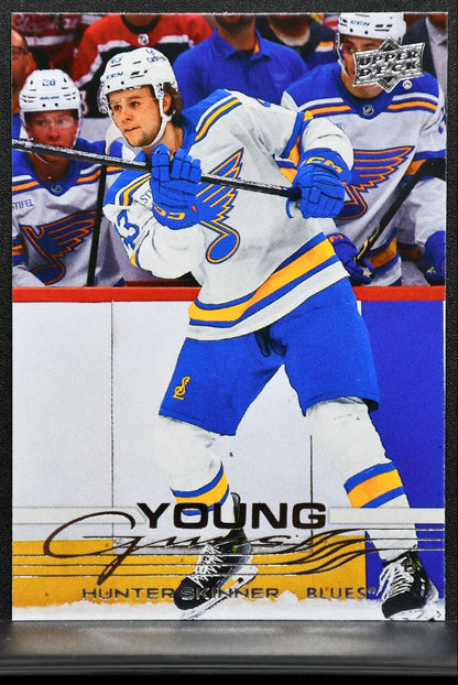 2025-26 Upper Deck Extended Series Young Guns Hunter Skinner 726 Blues RC 3307