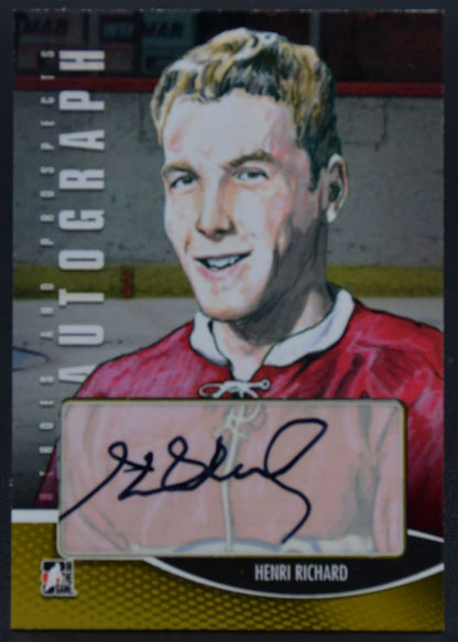 2012-13 In The Game Autographs Henri Richard A-HR Auto