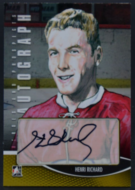 2012-13 In The Game Autographs Henri Richard A-HR Auto