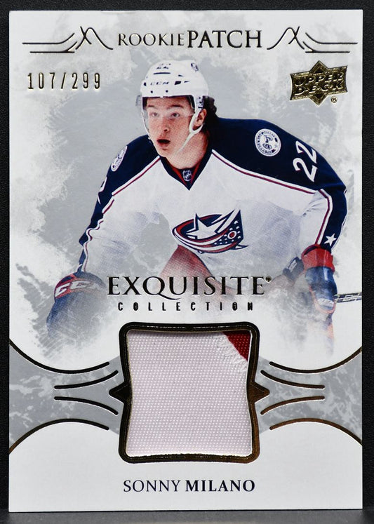 2016-17 UD Black Diamond Exquisite Rookie Patch Sonny Milano RC Patch 8429