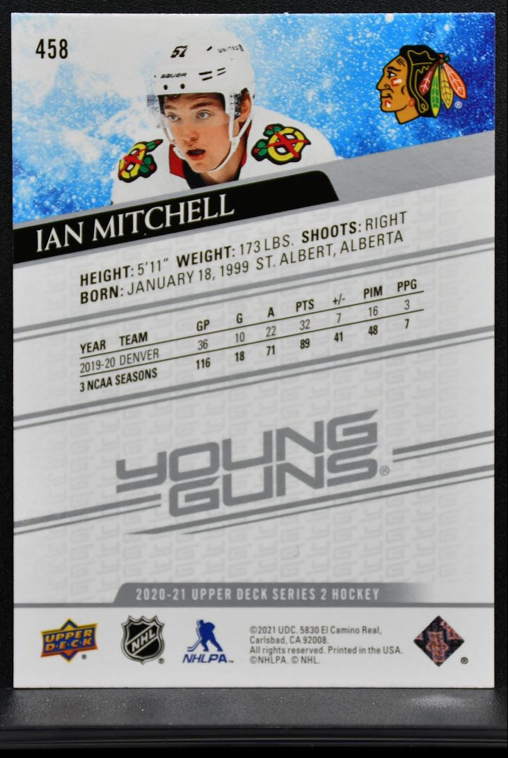 2020-21 Upper Deck Series 2 Young Guns Ian Mitchell Chicago Blackhawks RC 8839