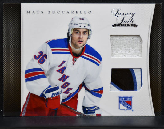 2012-13 Panini Luxury Suite Combos Mats Zuccarello 14 Rangers Jersey/Stick 3413