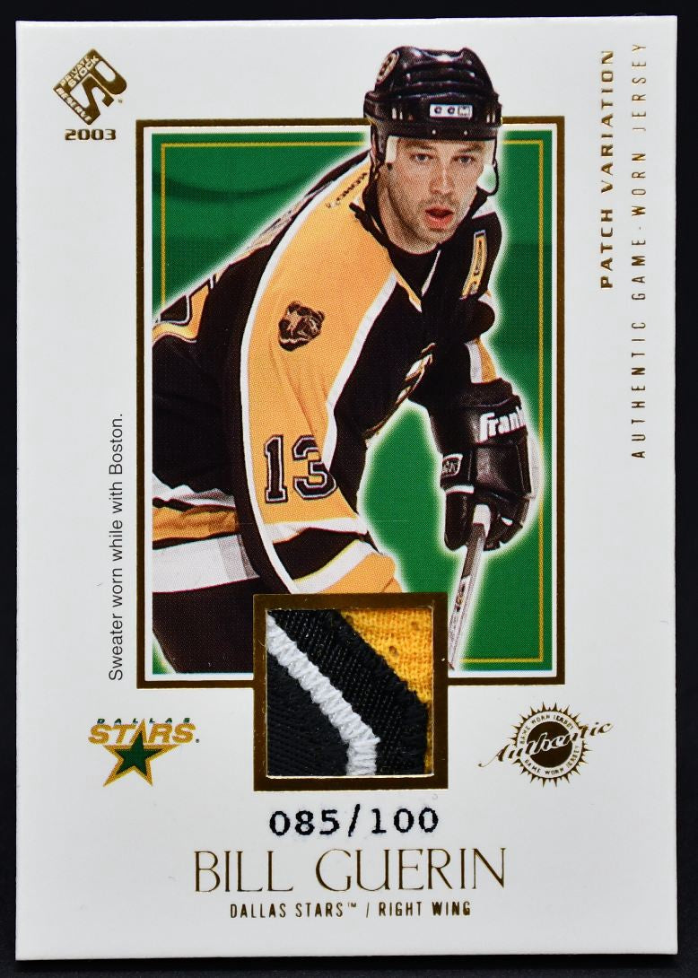 2003-04 Pacific Private Stock Reserve Patches Bill Guerin 114 085/100 Patch