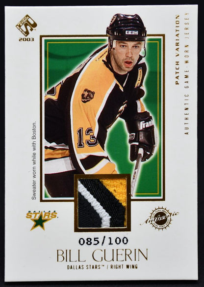 2003-04 Pacific Private Stock Reserve Patches Bill Guerin 114 085/100 Patch