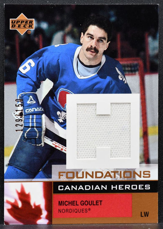 2002-03 UD Foundations Canadian Heroes Michel Goulet 129/150 Jersey 3353