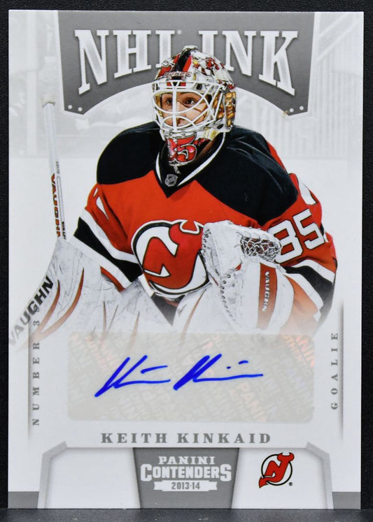 2013-14 Panini Contenders NHL Ink Keith Kinkaid I-KK New Jersey Devils Auto 1672