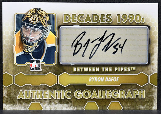2013-14 In The Game Between The Pipes 90s Authentic GoalieGraph Dafoe Auto 8207