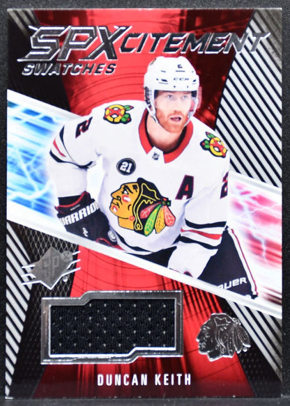 2018-19 SPx SPxcitement Swatches Jersey Duncan Keith Blackhawks Jersey 5368