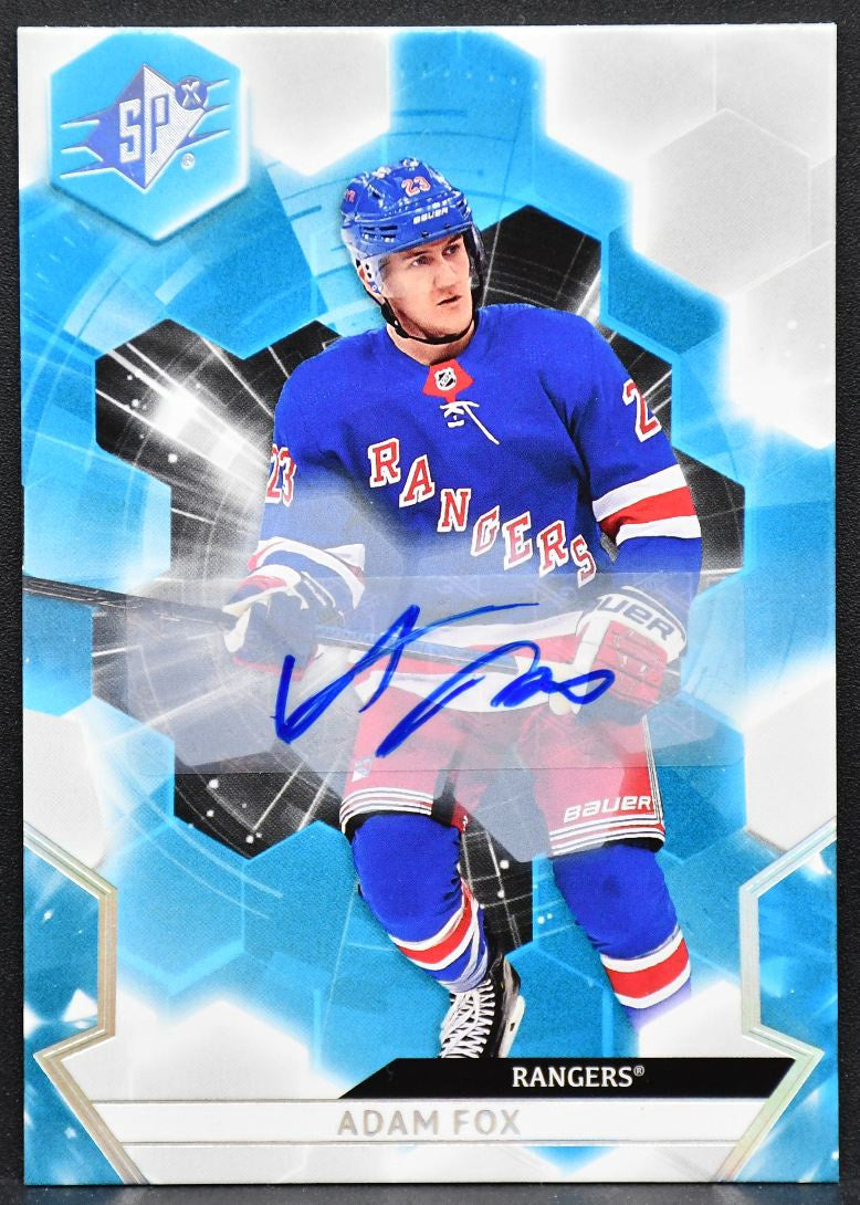 2020-21 SPx Autographs Adam Fox 49 New York Rangers Auto 4504
