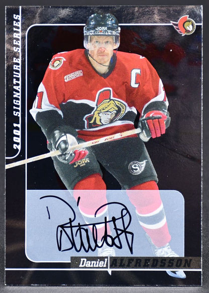 2000-01 UD Be a Player Signature Series Daniel Alfredsson 196 Auto