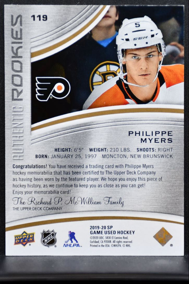 2019-20 SP Game Used Authentic Rookies Jersey Myers RC 542/599 Jersey 6347