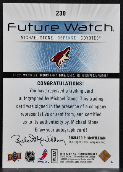 2012-13 SP Authentic Future Watch Auto Stone RC Auto 896/999 2251