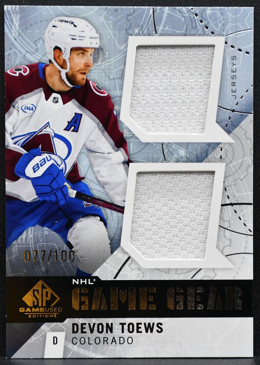 2025-26 SP Game Used NHL Game Gear Devon Toews Avalanche 077/100 Jersey 6156