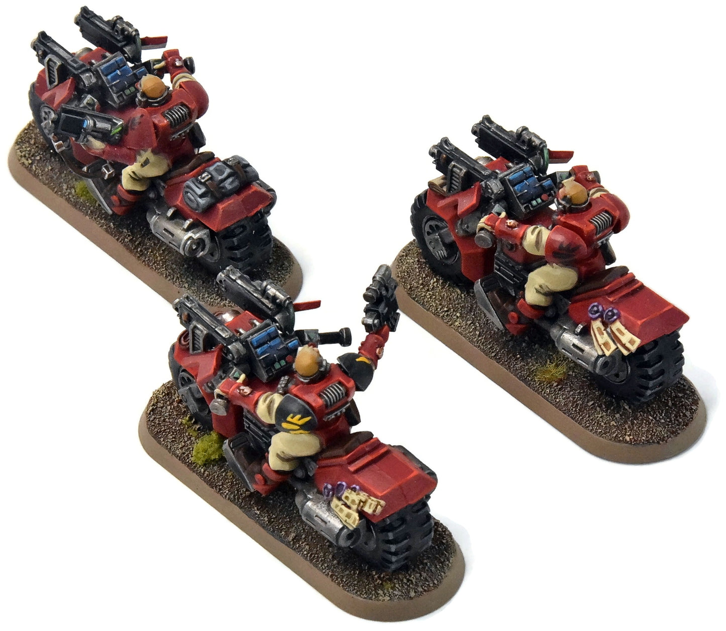 BLOOD ANGELS 3 Scouts Bike #1 PRO PAINTED Warhammer 40K Bikes