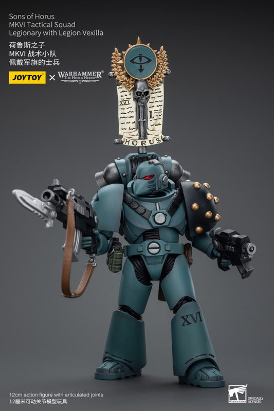 MKVI Tactical Squad Legionary with Legion Vexilla Sons of Horus Joy Toy