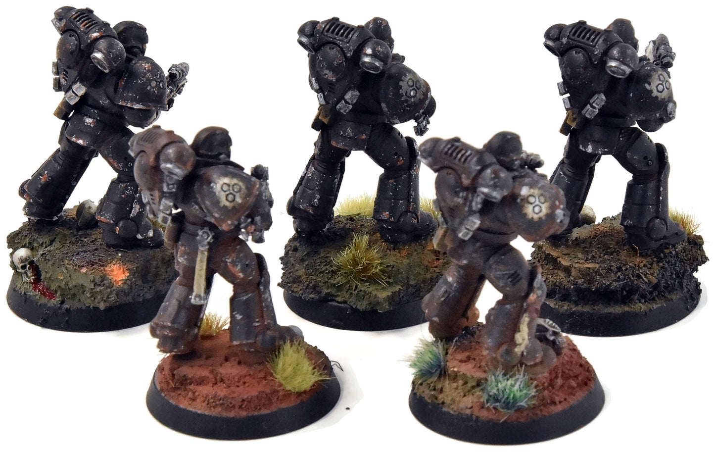 SPACE MARINES 5 Primaris Intercessors #3 PRO PAINTED Warhammer 40K iron hands