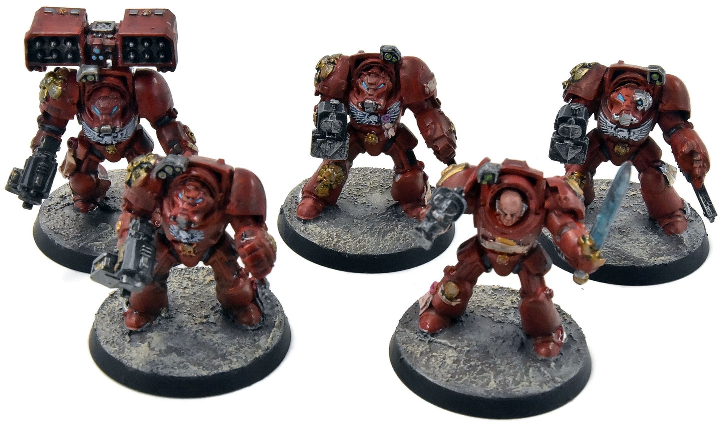 BLOOD ANGELS 5 Terminator Squad #3 WELL PAINTED Warhammer 40K