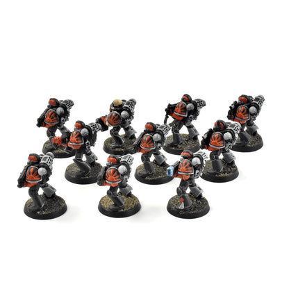 SPACE MARINES 10 Marines Converted #1 WELL PAINTED Warhammer 40K