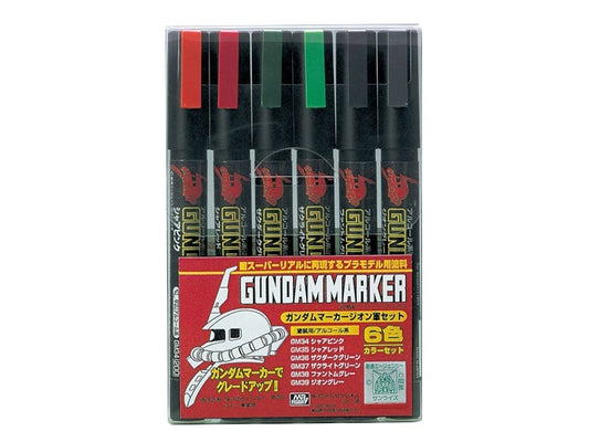Mr Hobby Gundam Marker Set - Zeon Marker