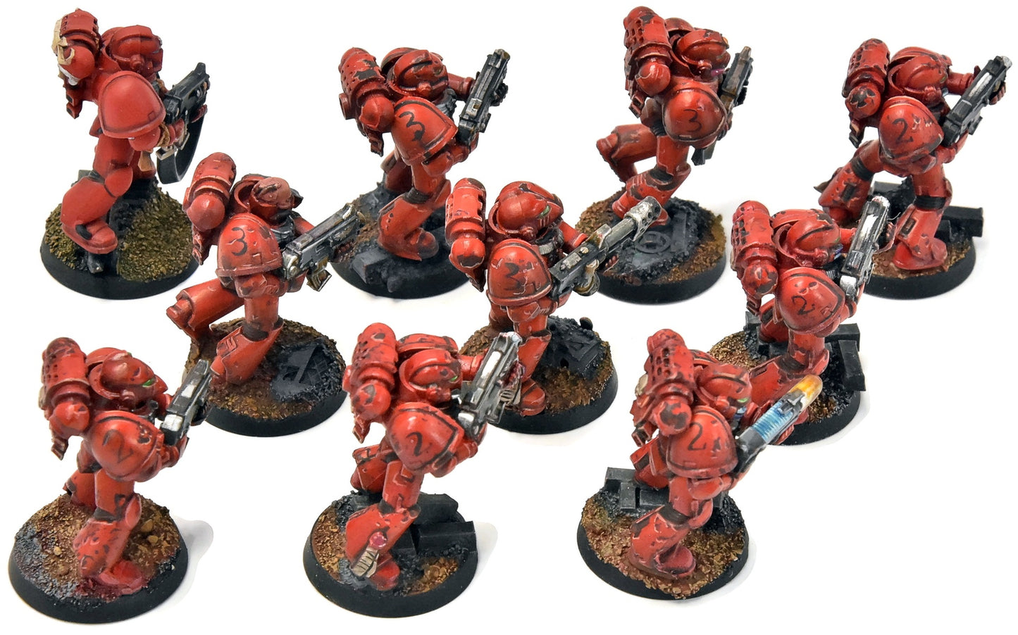BLOOD ANGELS 10 Tactical Company #12 PRO PAINTED Warhammer 40K