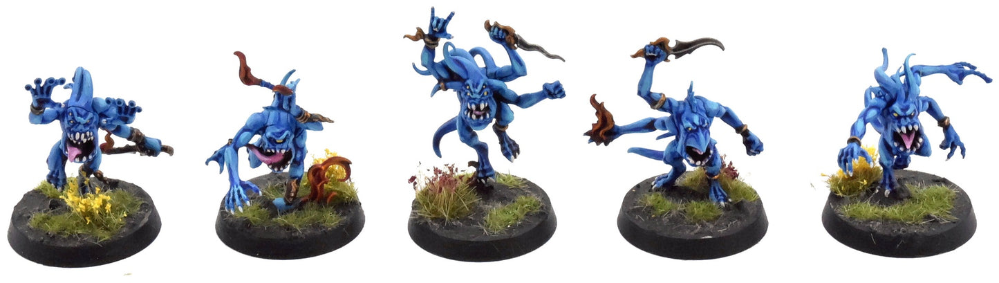 DISCIPLES OF TZEENTCH 10 Blue Horrors #1 PRO PAINTED Warhammer Sigmar