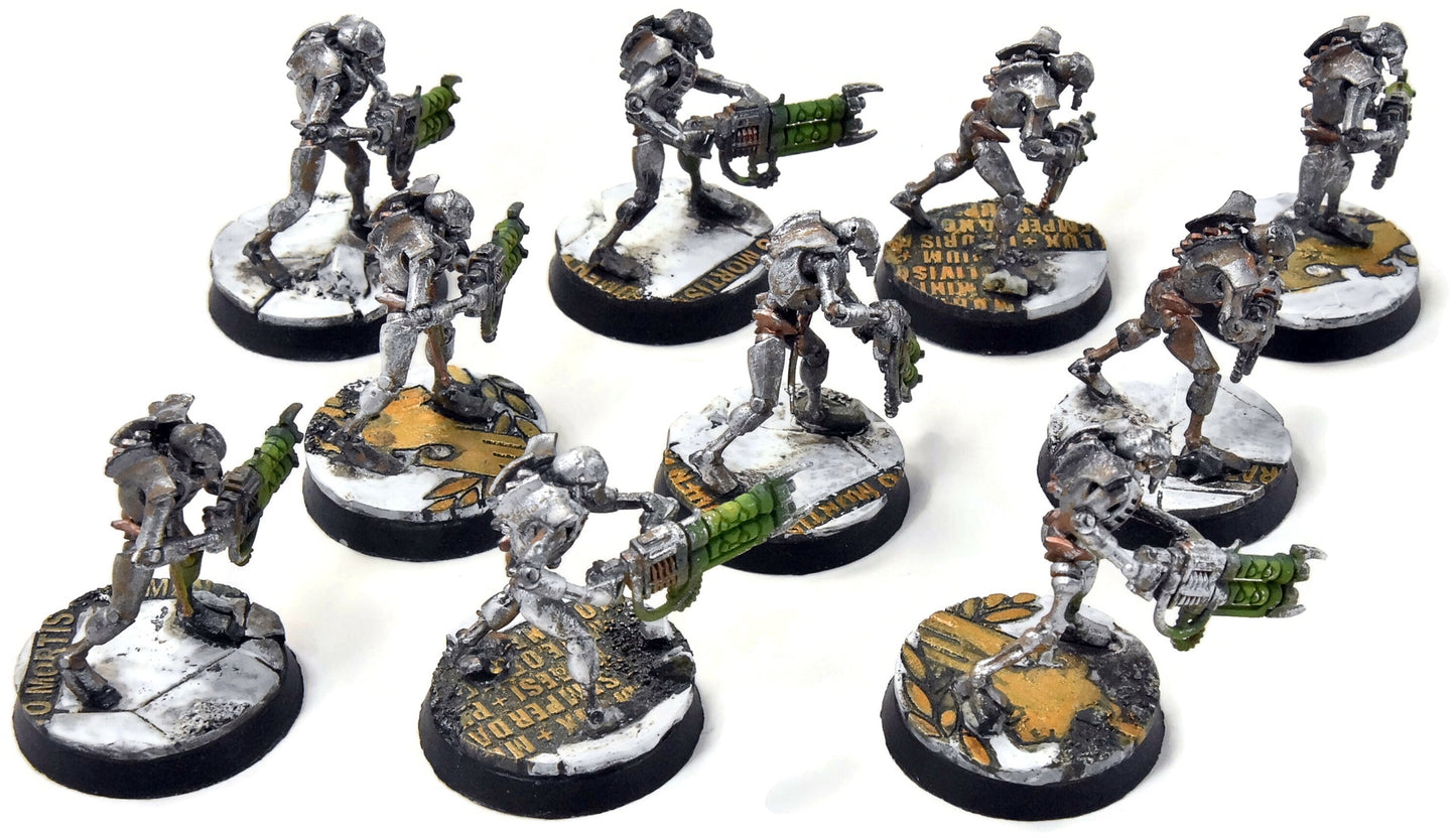NECRONS 10 NECRON Warriors #1 WELL PAINTED Warhammer 40k