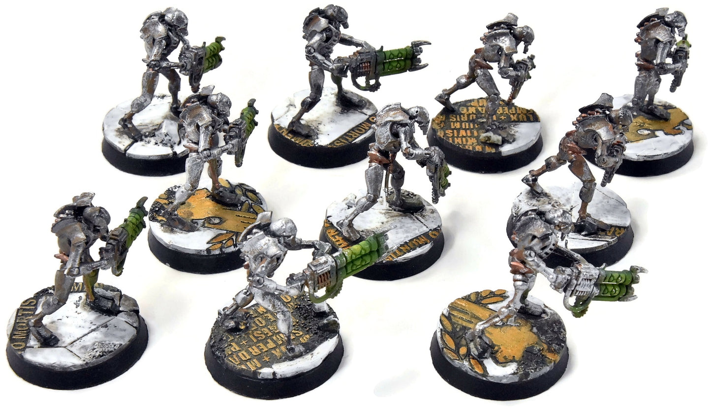 NECRONS 10 Necron Warriors #1 WELL PAINTED Warhammer 40K 4932