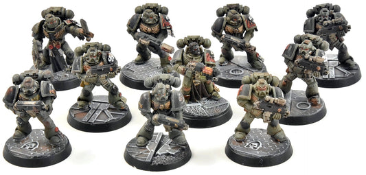 SALAMANDERS 10 Tactical Marines #3 WELL PAINTED Warhammer 40K