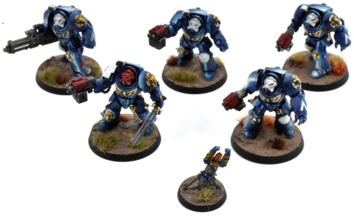 SPACE MARINES 5 Terminator Squad #2 WELL PAINTED Warhammer 40K