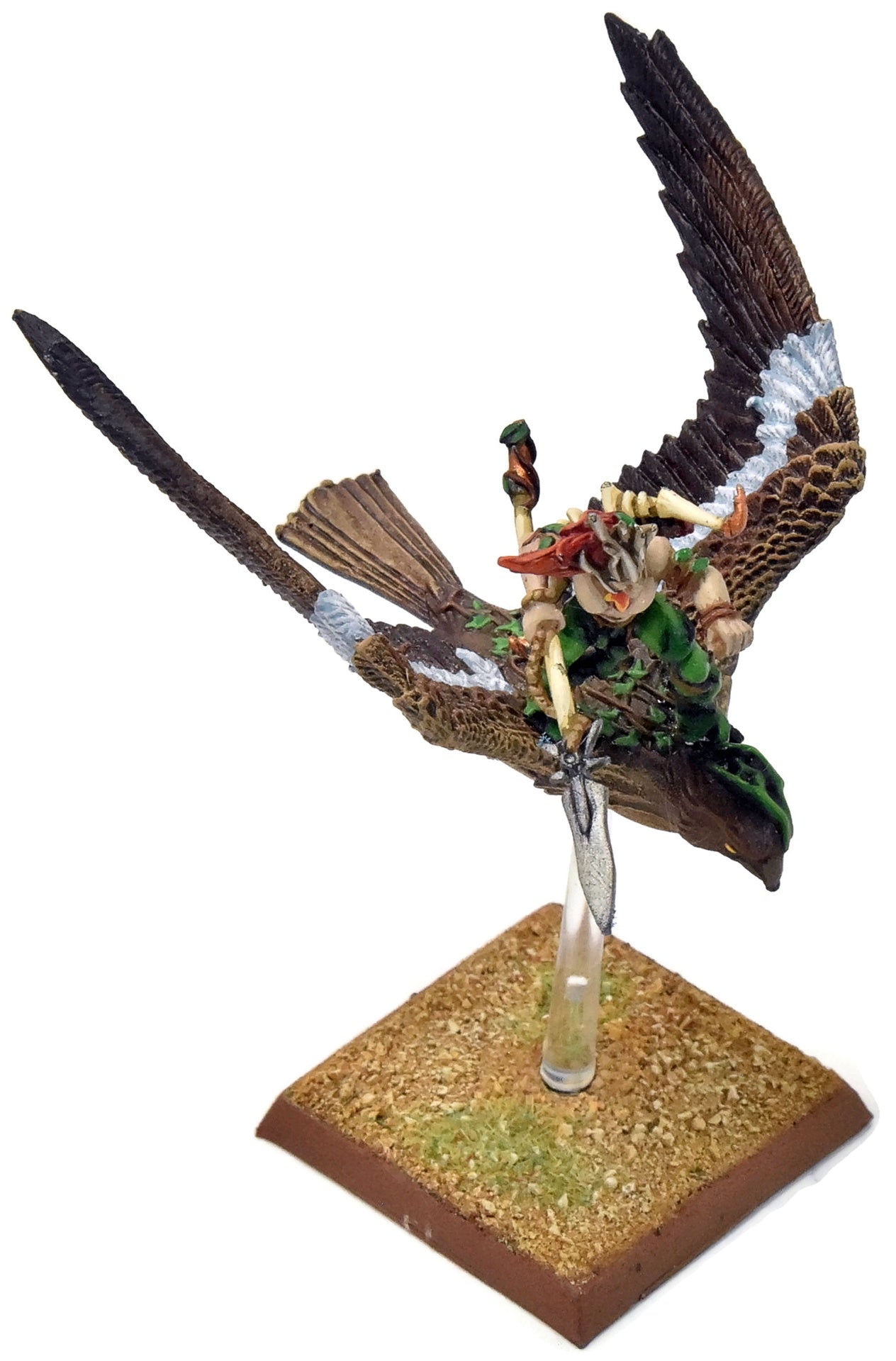 WOOD ELVES Warhawk Rider #3 PRO PAINTED METAL Fantasy