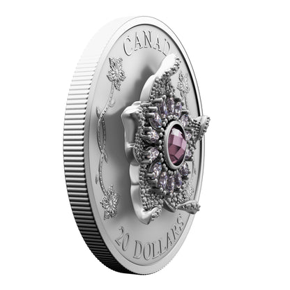 Crown Jewels Series: Williamson Diamond Brooch – 1 oz. $20 Fine Silver Coin