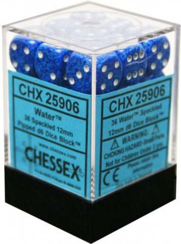 Speckled 36 * D6 Water 12mm Chessex Dice (CHX25906)