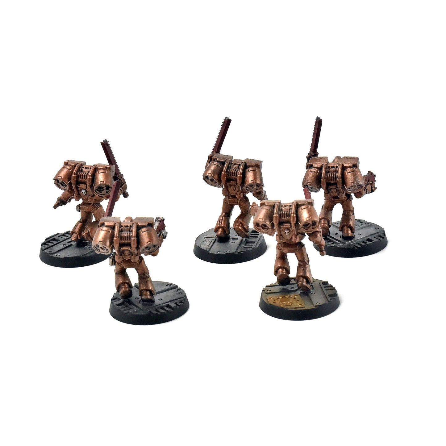 SPACE MARINES MINOTAURS 5 Assault Marines #1 WELL PAINTED 40k