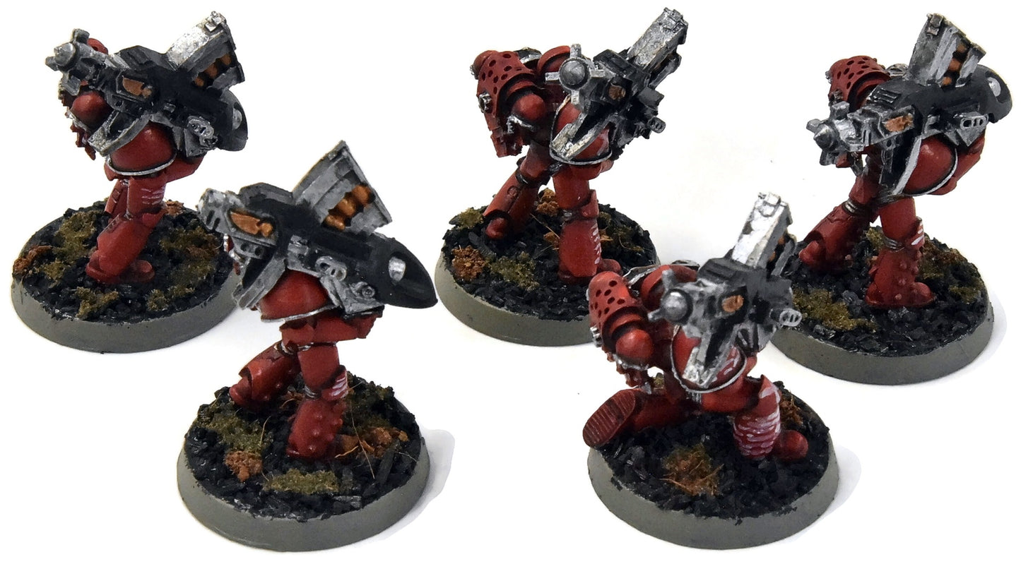 SPACE MARINES Horus Heresy 5 Devastators #2 WELL PAINTED Warhammer 40K