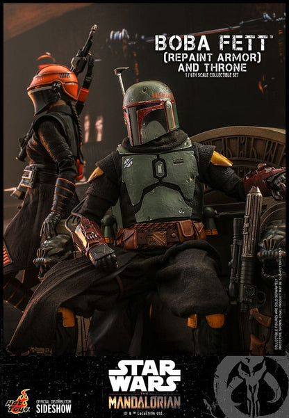 Boba Fett (Repaint Armor) and Throne Sixth Scale Figure Set by Hot Toys