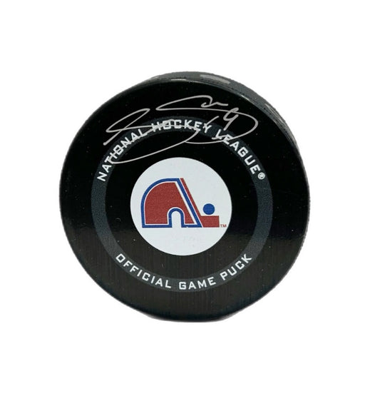 Joe Sakic Autographed Puck - Official Nordiques
