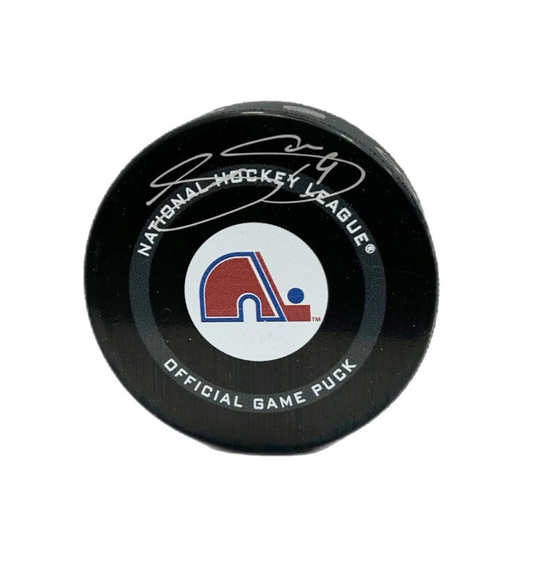 Joe Sakic Autographed Puck - Official Nordiques