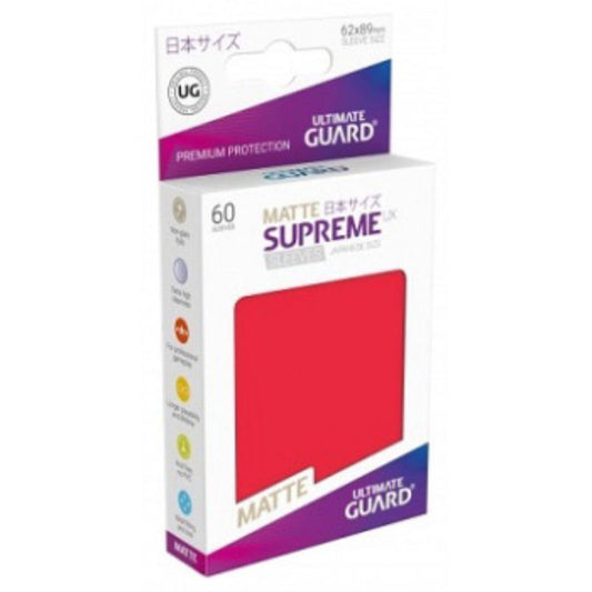 Ultimate Guard Sleeves Supreme Ux Small Matte Red 60Ct
