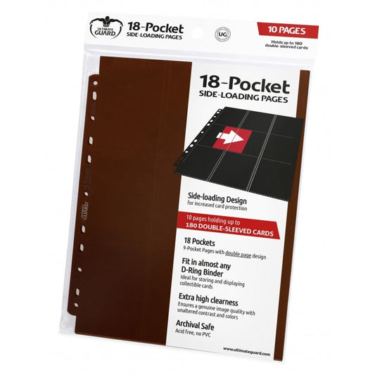 Ultimate Guard Supreme Pages Side-Loading 18Pkt Brown 10Ct