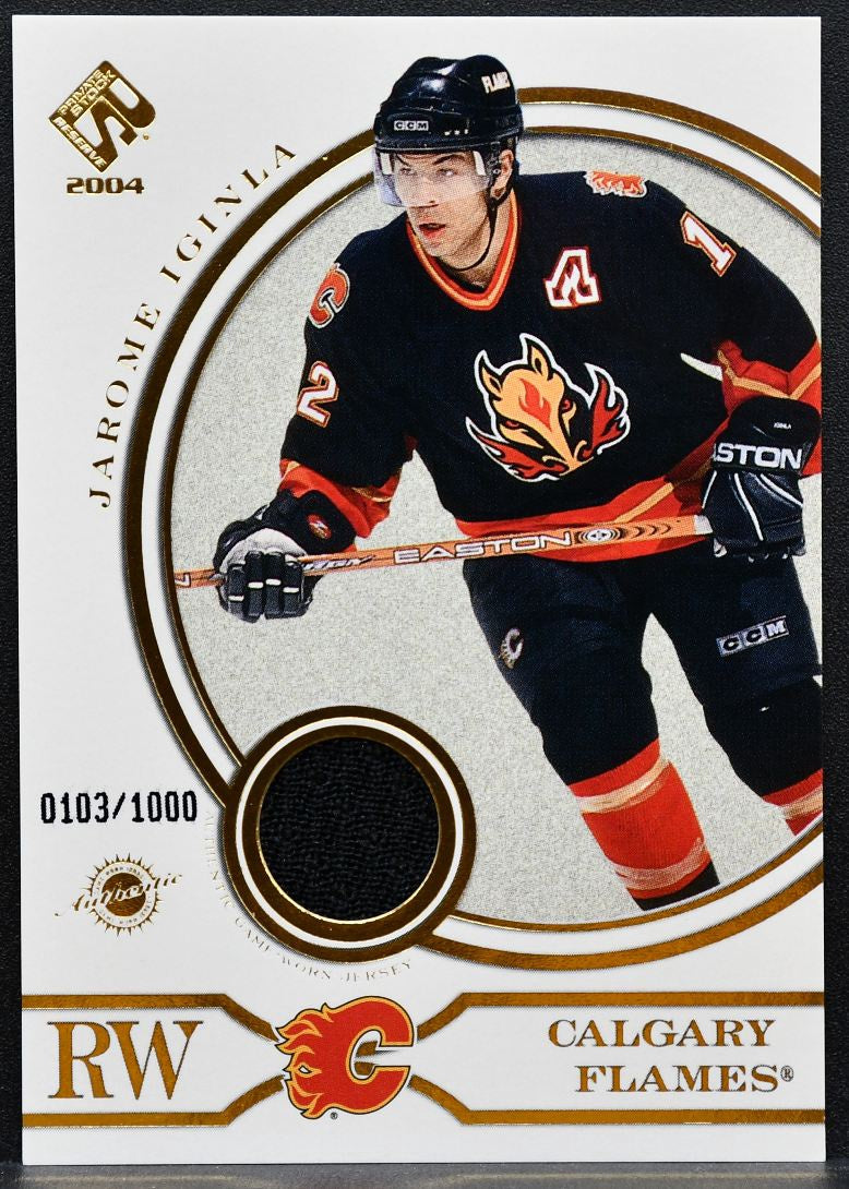 2003-04 Pacific Private Stock Reserve Jersey Jarome Iginla Flames Jersey 1441