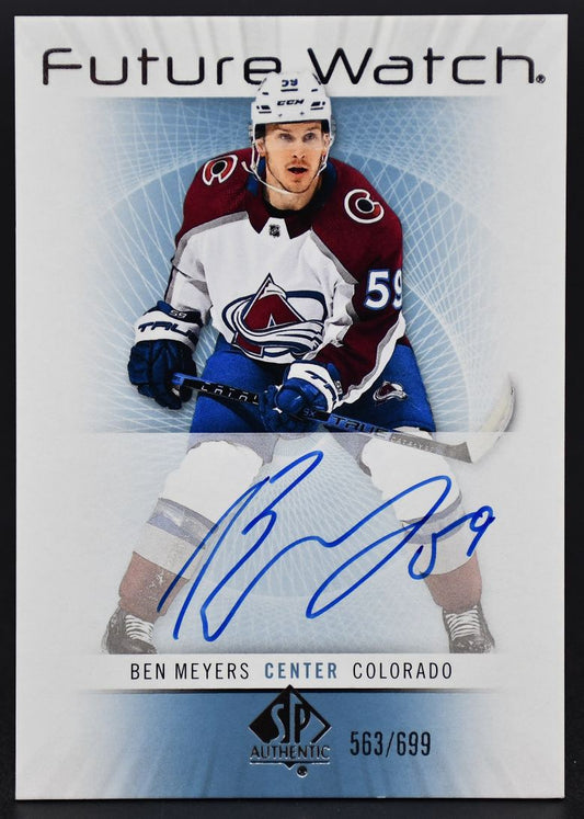 2022-23 SP Authentic 2012-13 Retro Future Watch Auto Meyers Avalanche RC /699