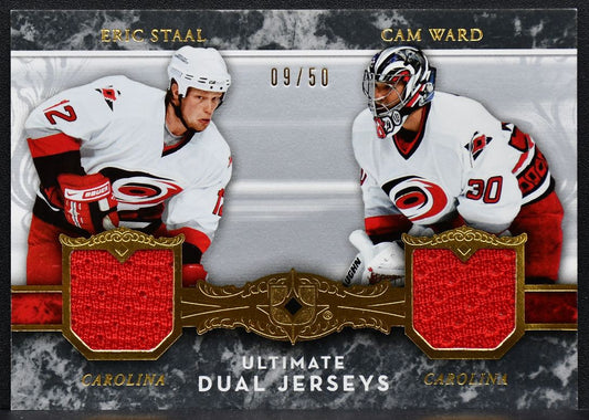 2006-07 UD Ultimate Collection Dual Jerseys Eric Staal/Cam Ward Jersey 7909