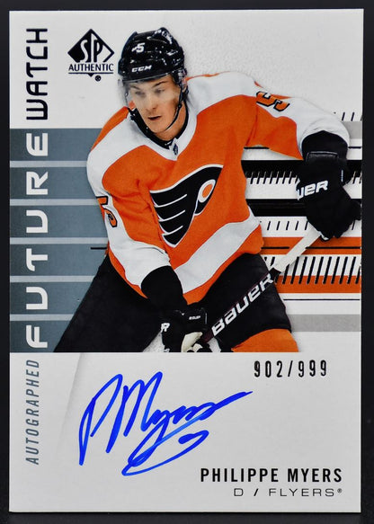 2019-20 SP Authentic Future Watch Myers Philadelphia Flyers RC Auto /999