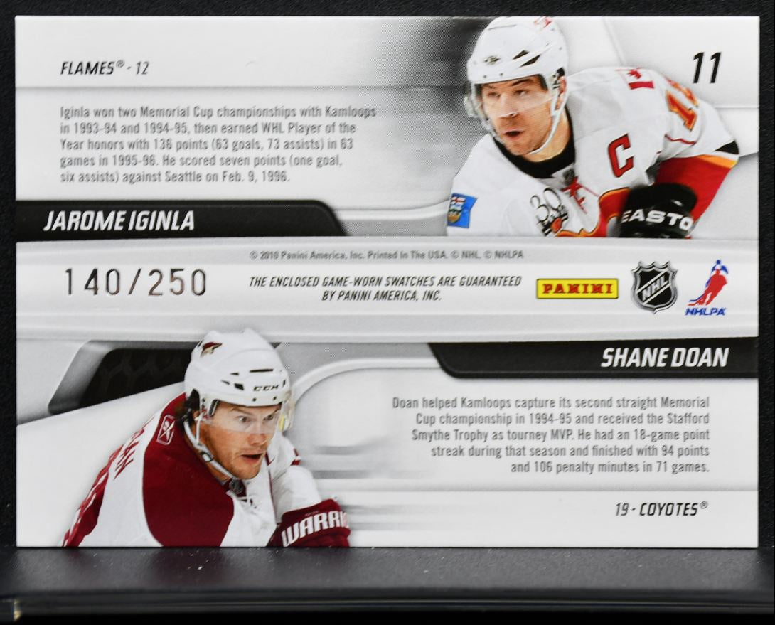 2010-11 Panini Certified Junior Legacy Dual Jersey Iginla/Doan /250 Jersey 3934