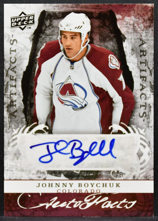 2008-09 Upper Deck Artifacts Auto-Facts Johnny Boychuk AF-JO Avalanche Auto 2403