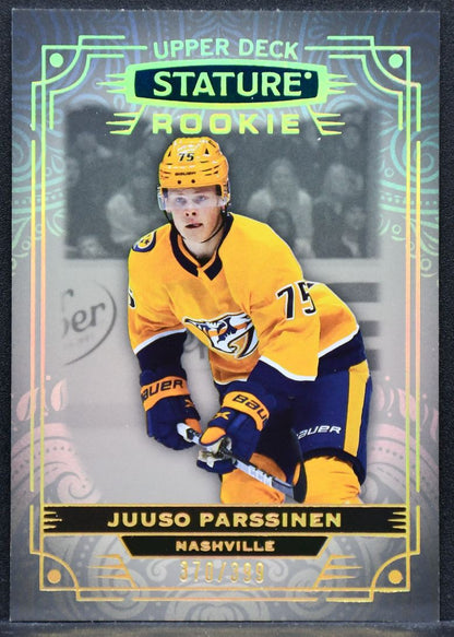 2022-23 UD Stature Rookie Juuso Parssinen 155 Nashville Predators RC 370/399